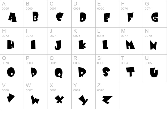 TR Baby Kruffy uppercase A-Z preview