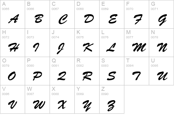 TR Banff Plain uppercase A-Z preview