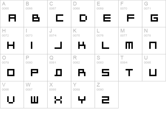 TR BitDust Two uppercase A-Z preview