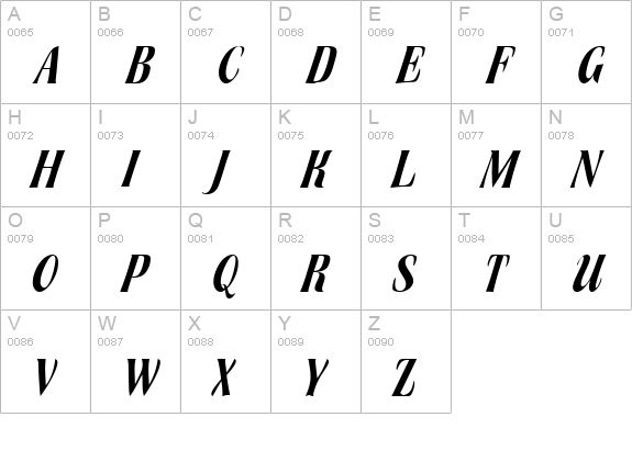 TR Brochure uppercase A-Z preview