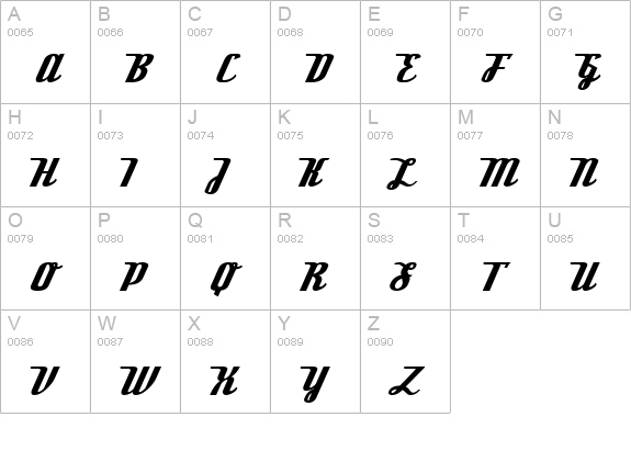 TR Deftone Stylus uppercase A-Z preview