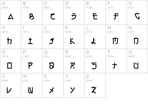 TR Electroharmonix uppercase A-Z preview