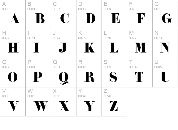 TR Firenze ITCNormal uppercase A-Z preview