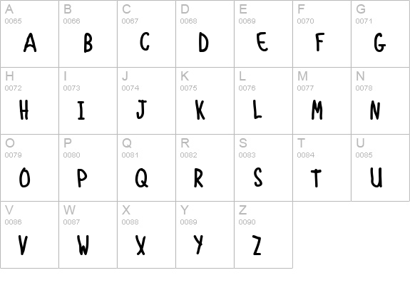 TR International Chunkfunk uppercase A-Z preview