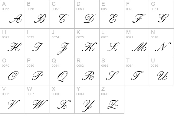 TR Kastler Italic uppercase A-Z preview