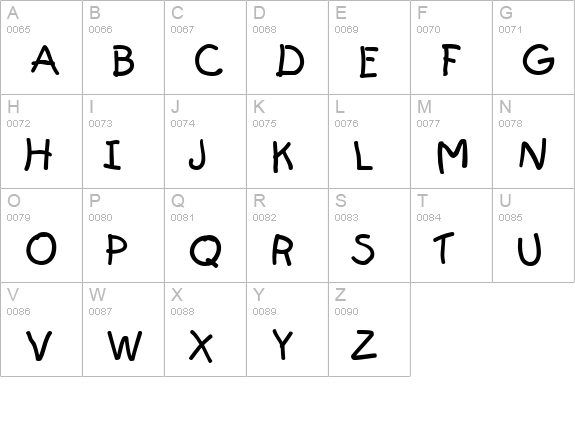 TR Kids uppercase A-Z preview
