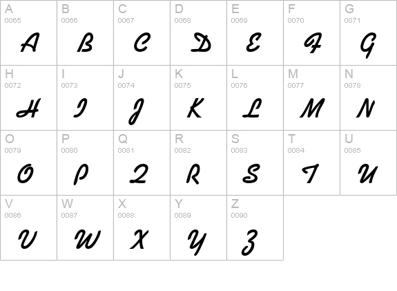 TR Koala Bold uppercase A-Z preview