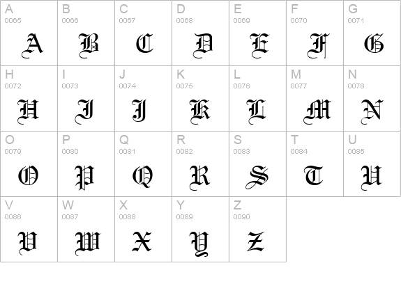 TR Lincoln Plain uppercase A-Z preview