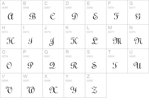 TR Linus Plain uppercase A-Z preview