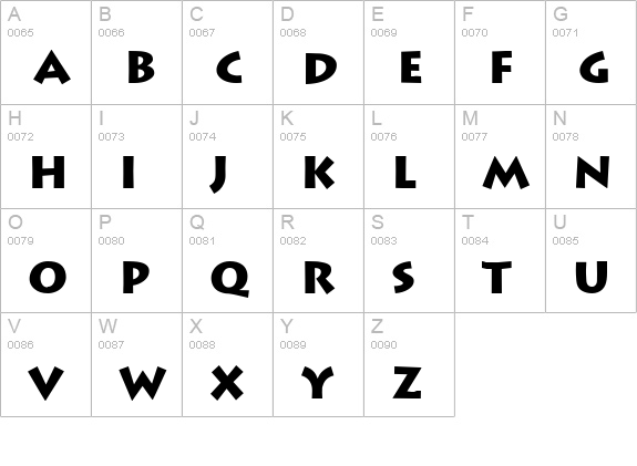 TR Lithograph Bold uppercase A-Z preview