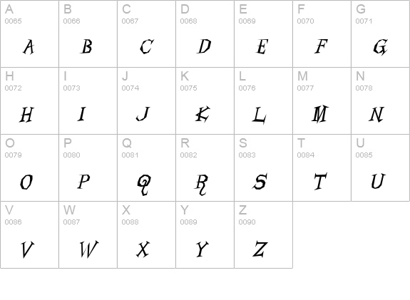 TR Living by Numbers uppercase A-Z preview