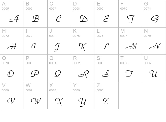 TR Paradise Plain uppercase A-Z preview