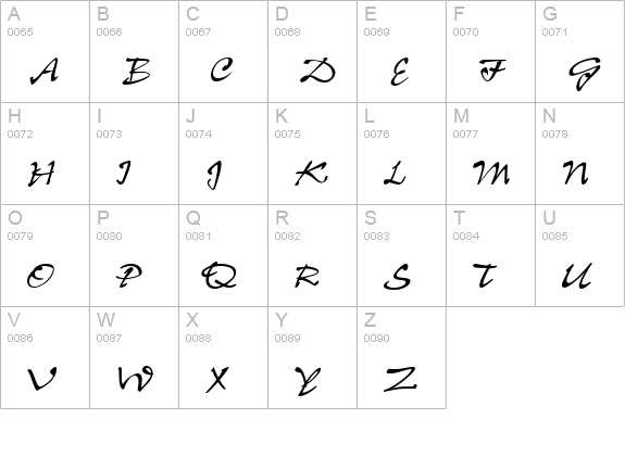 TR Pepper uppercase A-Z preview