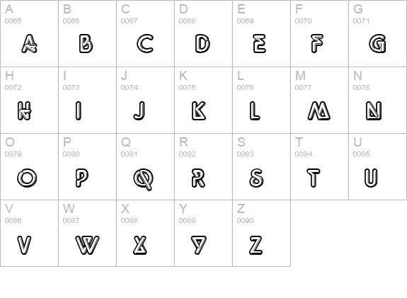 TR Quicksilver ITCNormal uppercase A-Z preview