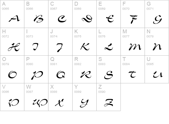 TR Shogun uppercase A-Z preview