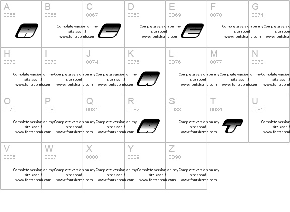 TRACKER (uncomplete_version) uppercase A-Z preview