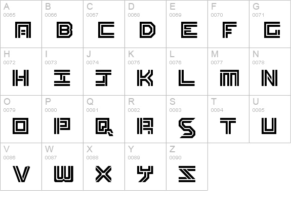 Trackmania uppercase A-Z preview