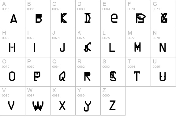 Trade01-Regular uppercase A-Z preview