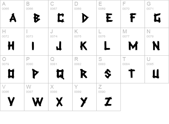 Trading Post MF Bold uppercase A-Z preview