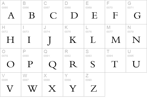 Traditional Arabic uppercase A-Z preview