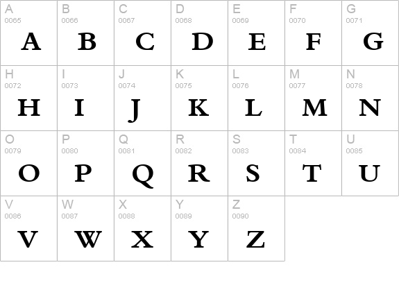 Traditional Arabic Bold uppercase A-Z preview