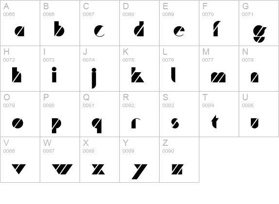 Trafalgar uppercase A-Z preview
