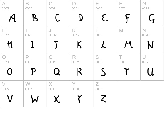 Tragic Bureau uppercase A-Z preview