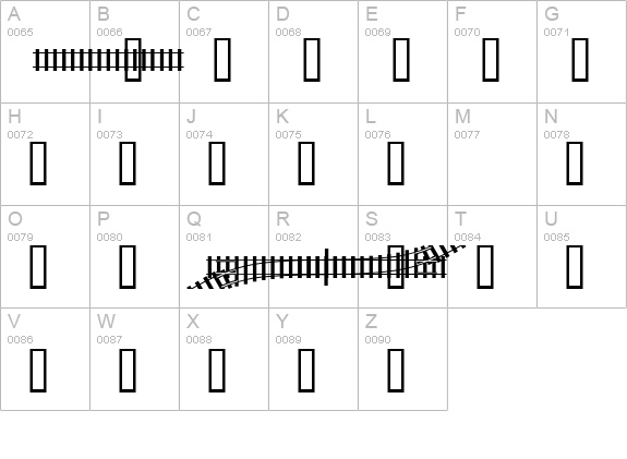TrainTracksDemo uppercase A-Z preview
