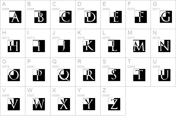TrajanusBricksXtra uppercase A-Z preview