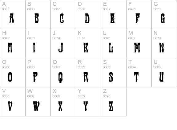 Traktir-Modern Contour uppercase A-Z preview