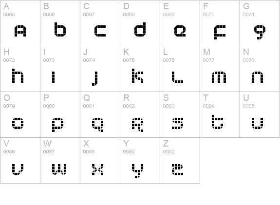 Tranceform uppercase A-Z preview