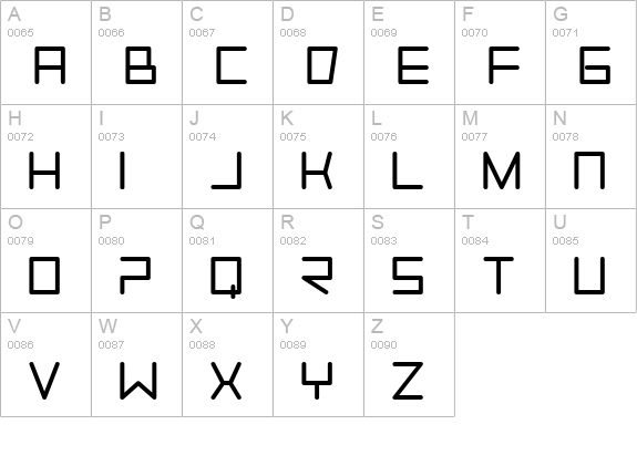 Trancemission Bold uppercase A-Z preview