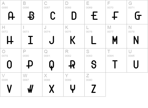Transam uppercase A-Z preview