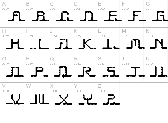 Transcript uppercase A-Z preview