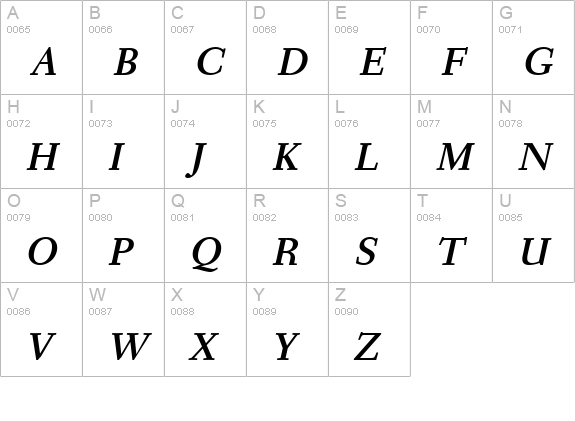 Transit BoldItalic uppercase A-Z preview