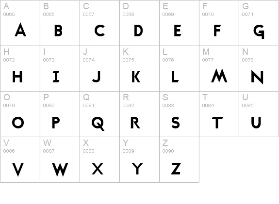 Transmetals Normal uppercase A-Z preview