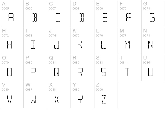 Transponder AOE uppercase A-Z preview