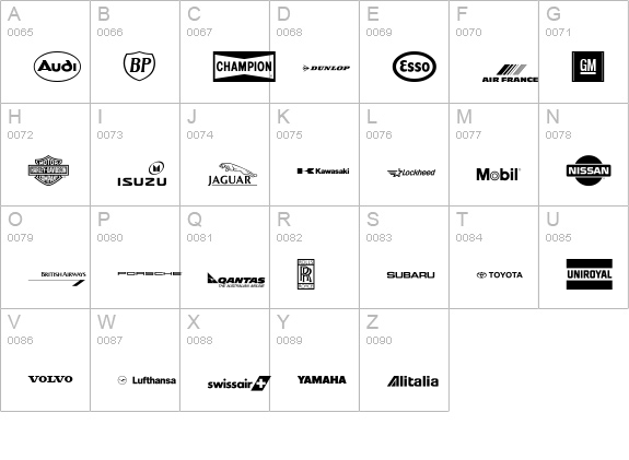 Transport Regular uppercase A-Z preview