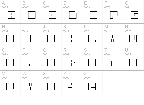 Transuranium uppercase A-Z preview