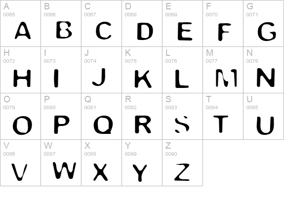 Trapped Light uppercase A-Z preview
