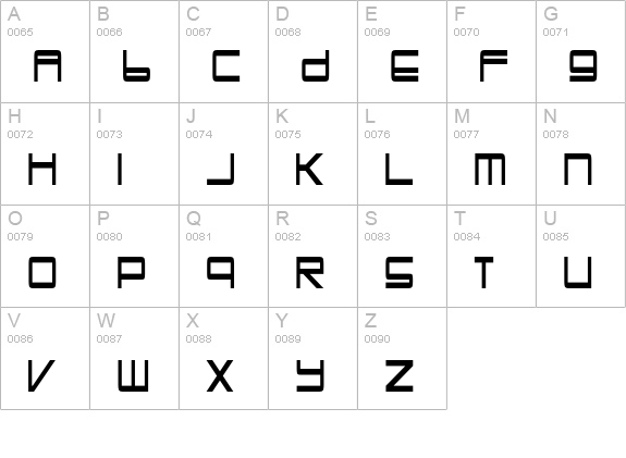 TrapperJohn uppercase A-Z preview