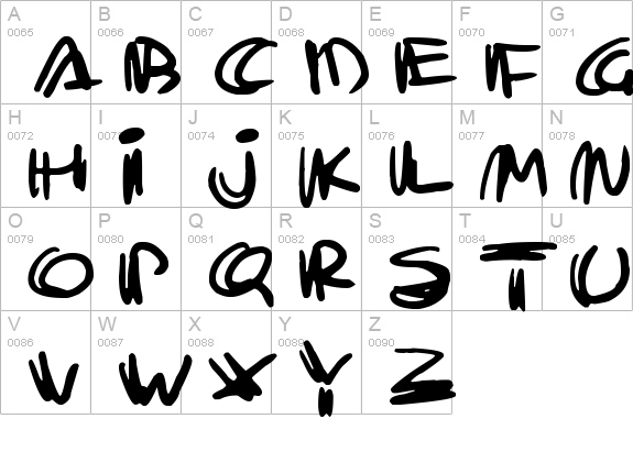 Trashtalk
 uppercase A-Z preview