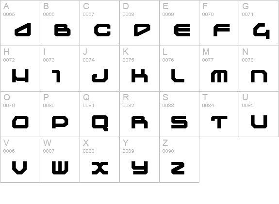Traveler Bold uppercase A-Z preview