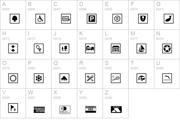 TravellersPi Regular uppercase A-Z preview