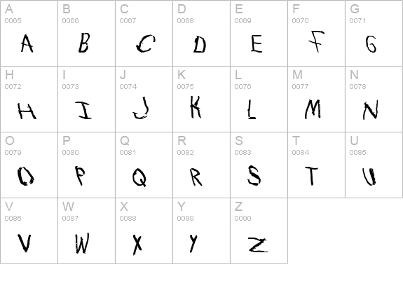 Travesty Bold uppercase A-Z preview