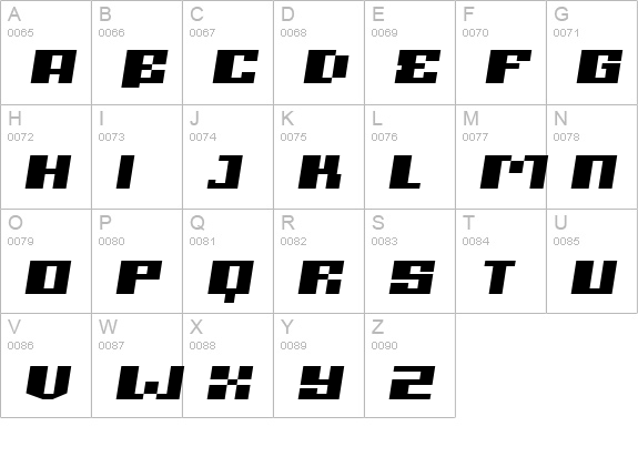 Treason uppercase A-Z preview