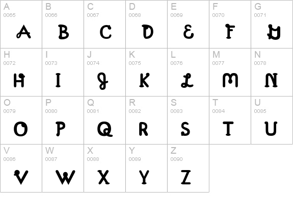 Treattype-Bold uppercase A-Z preview