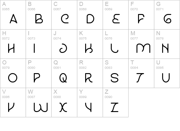 Trees Of Happiness uppercase A-Z preview