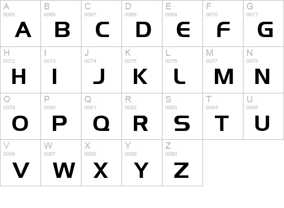 Trek DS9 Credits Text uppercase A-Z preview