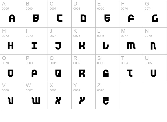 Trek Trooper Bold uppercase A-Z preview